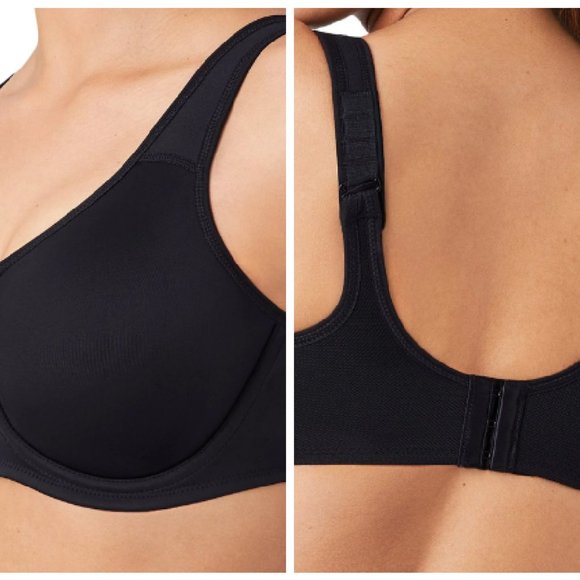 Wacoal 32H (5D) #854119  Sport Underwire Bra Black - Picture 5 of 11